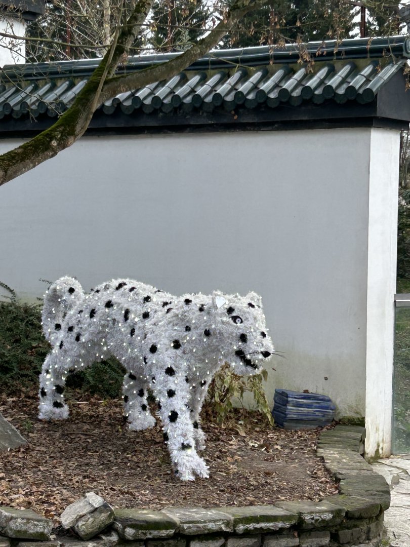 Snow leopard Christmas animal
