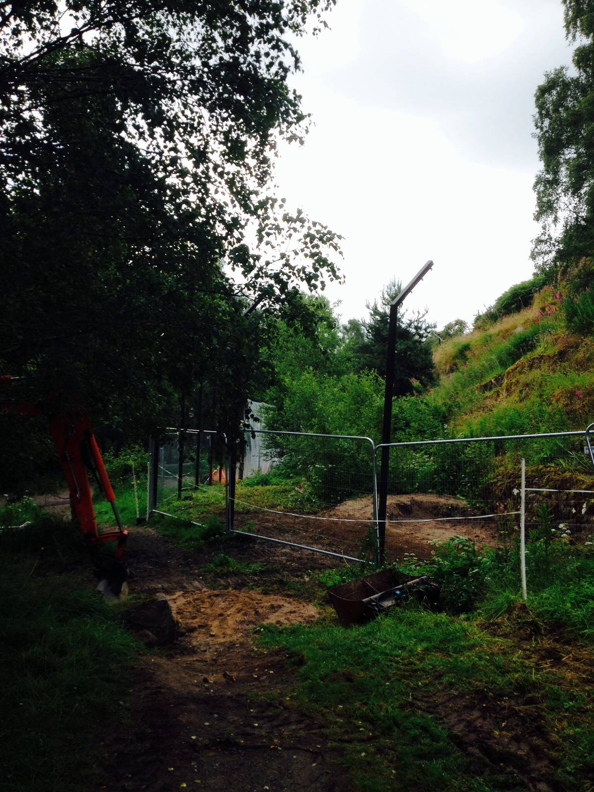 Snow leopard cliff face enclosure works
