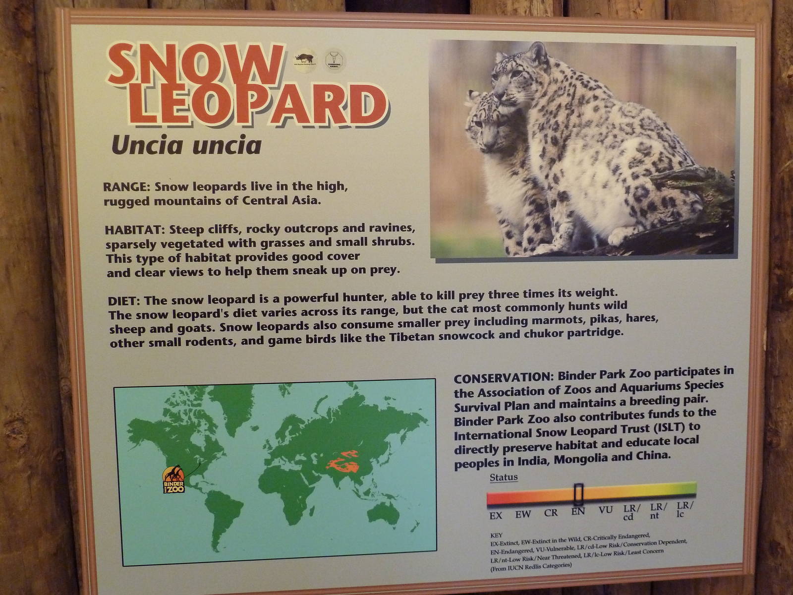 Snow Leopard Exhibit - Signage