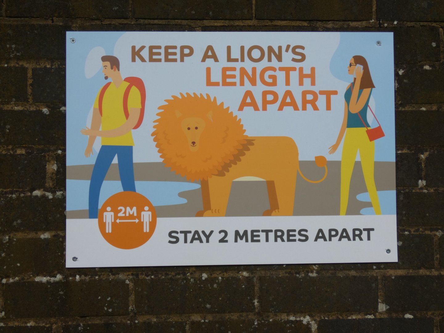 Social distancing signage