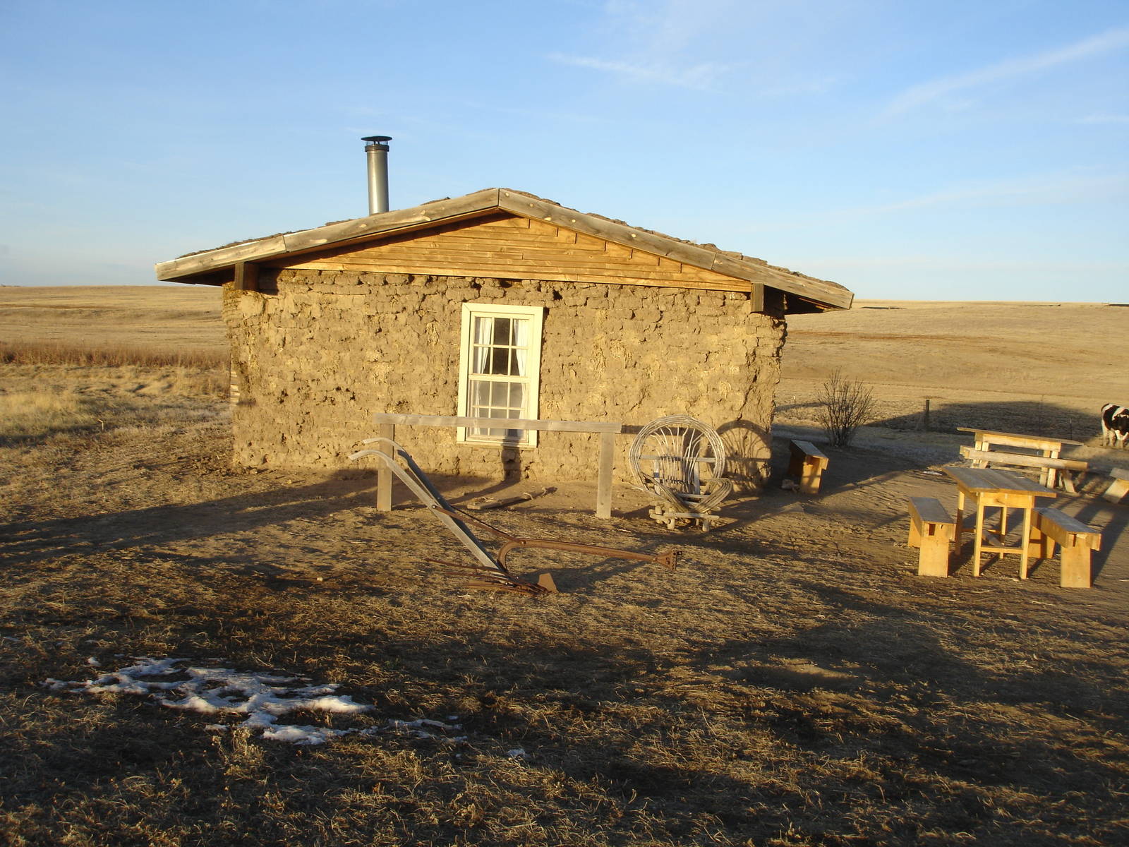 Sod house - snow!