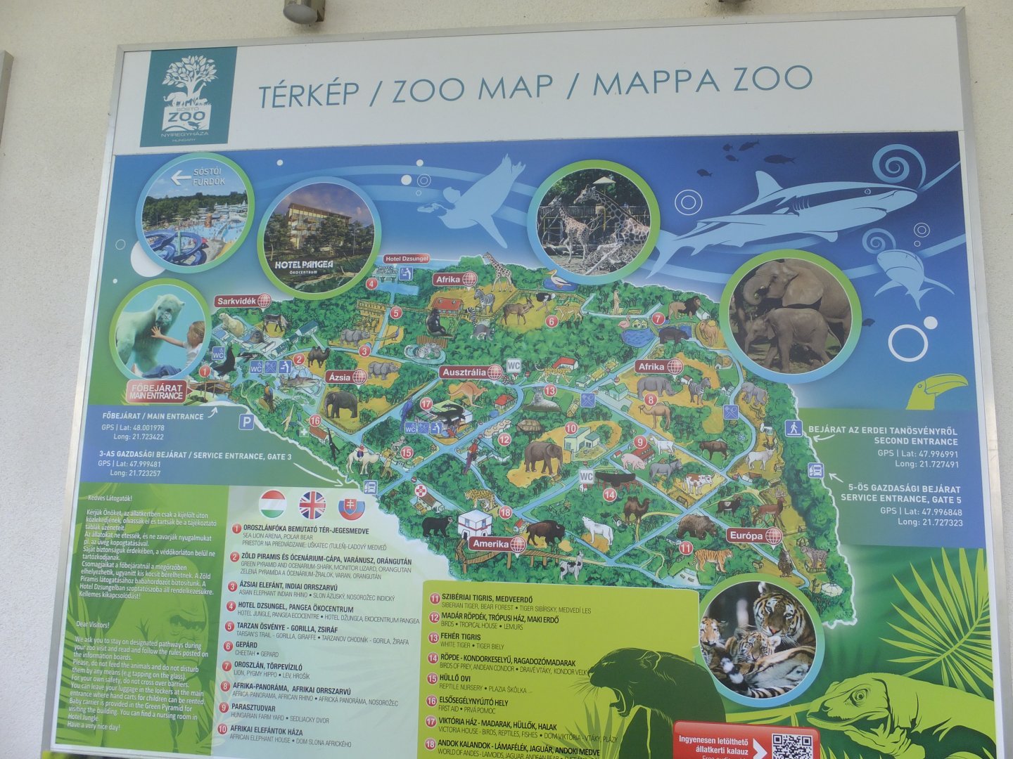 Sóstó Zoo map