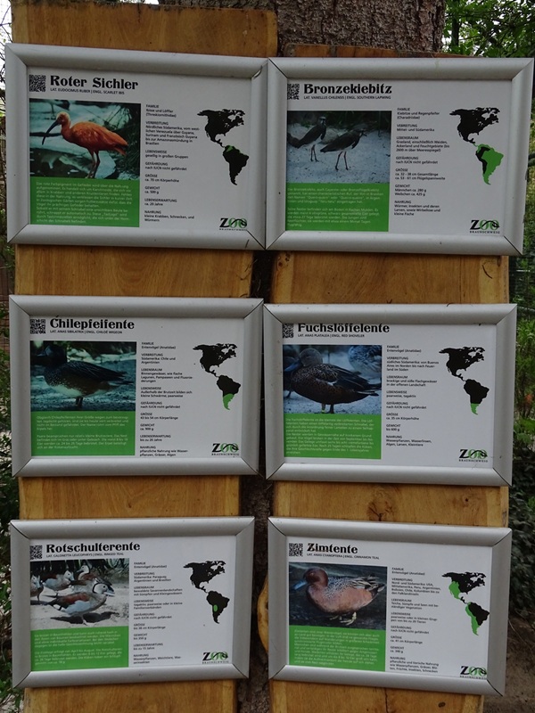 South America aviary signage