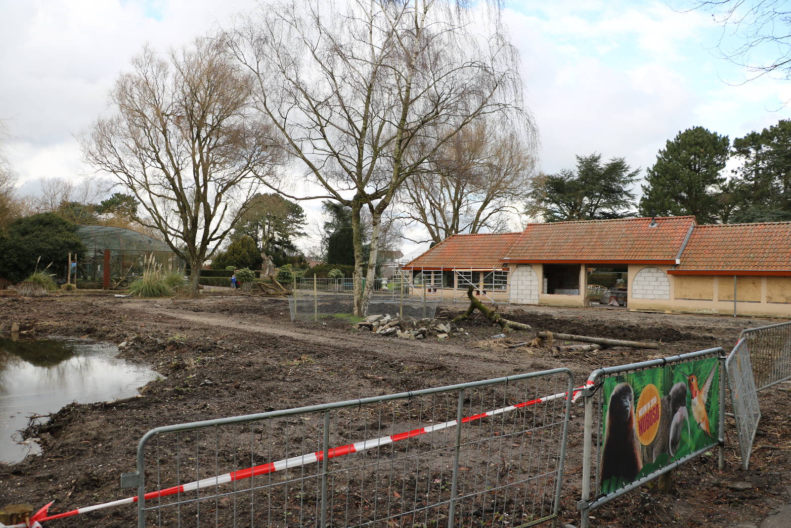 South American exhibit building site, February 2016