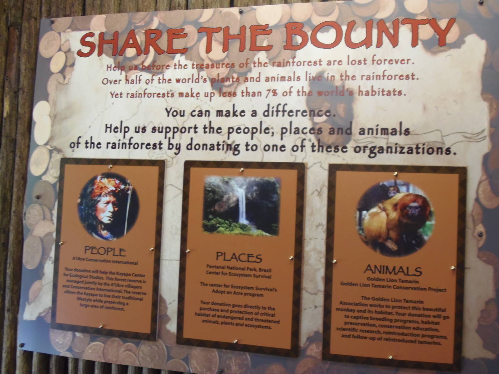 South American Rainforest- Share the Bounty Sign
