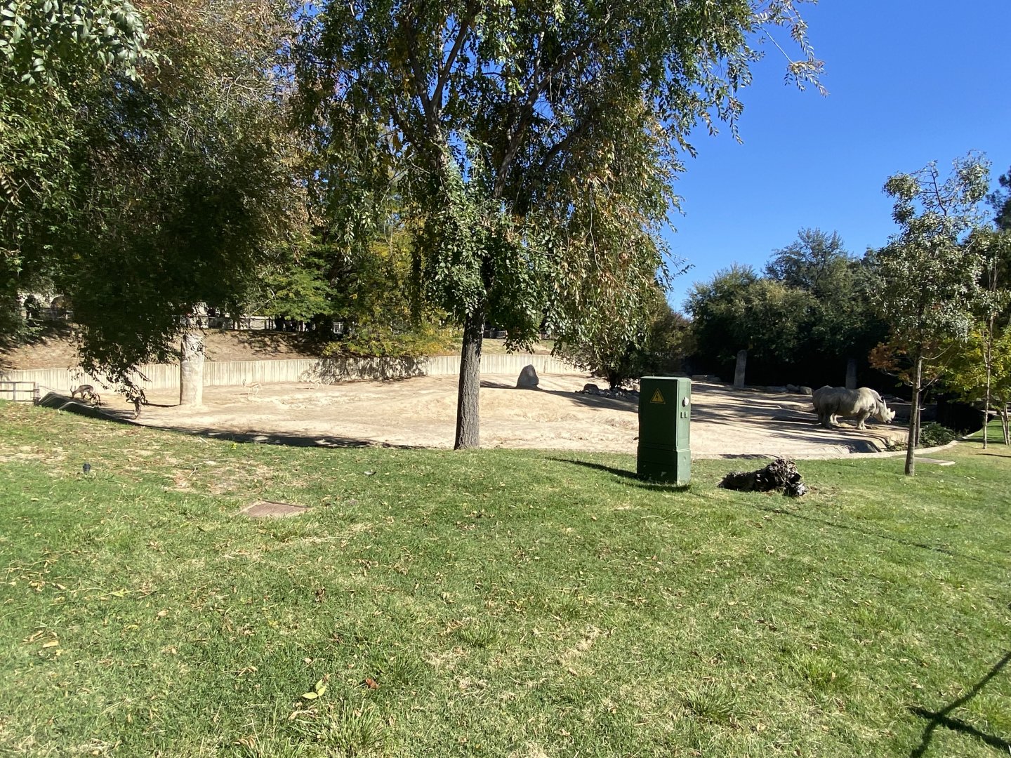 Southern white rhino and Dorcas gazelle enclosure