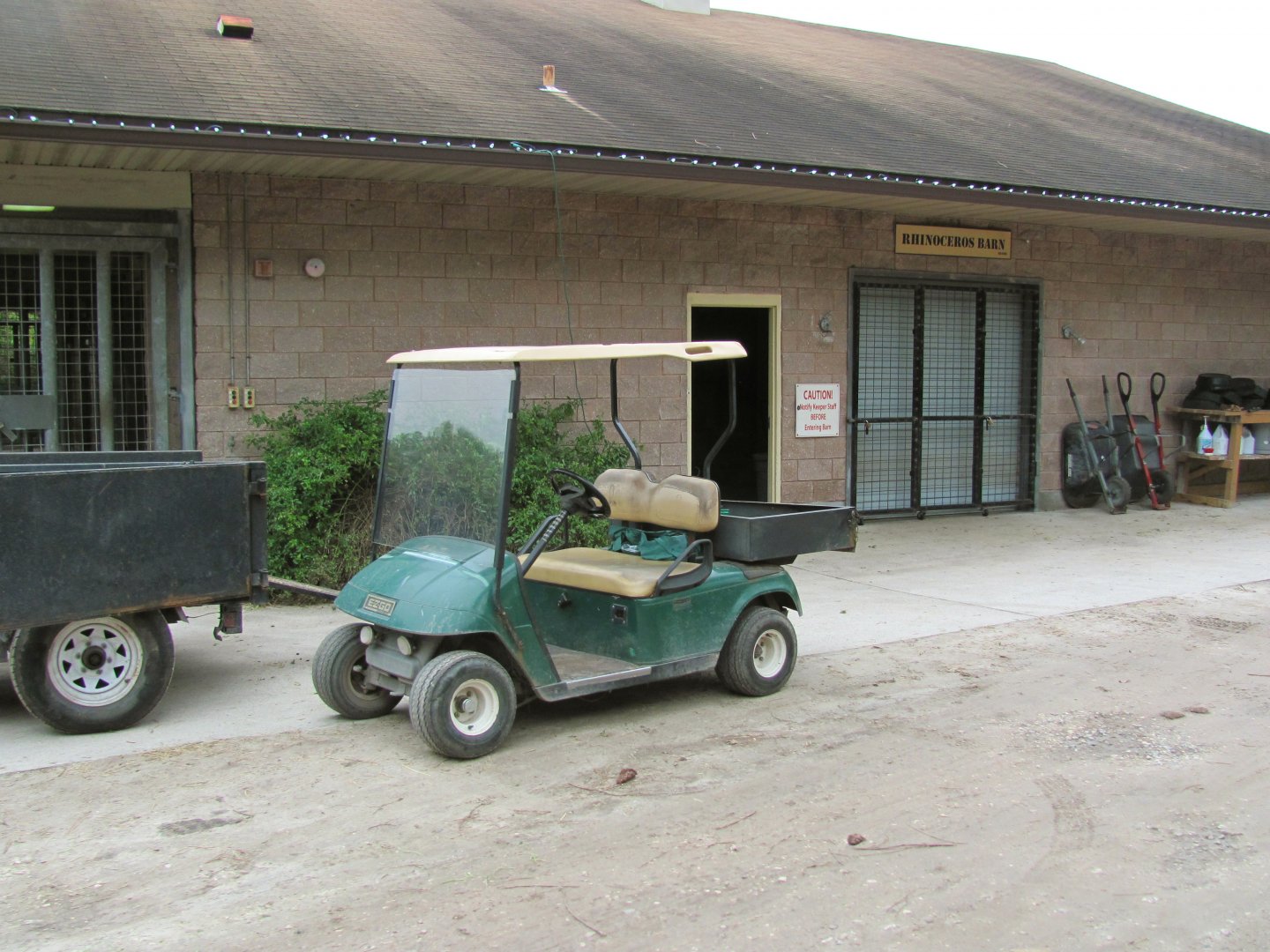 Southern White Rhino Barn (From Train)
