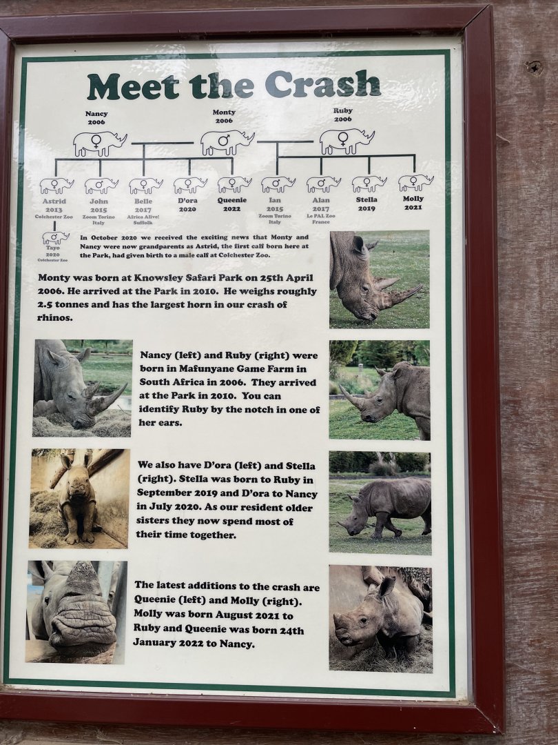 Southern White Rhinoceros Signage