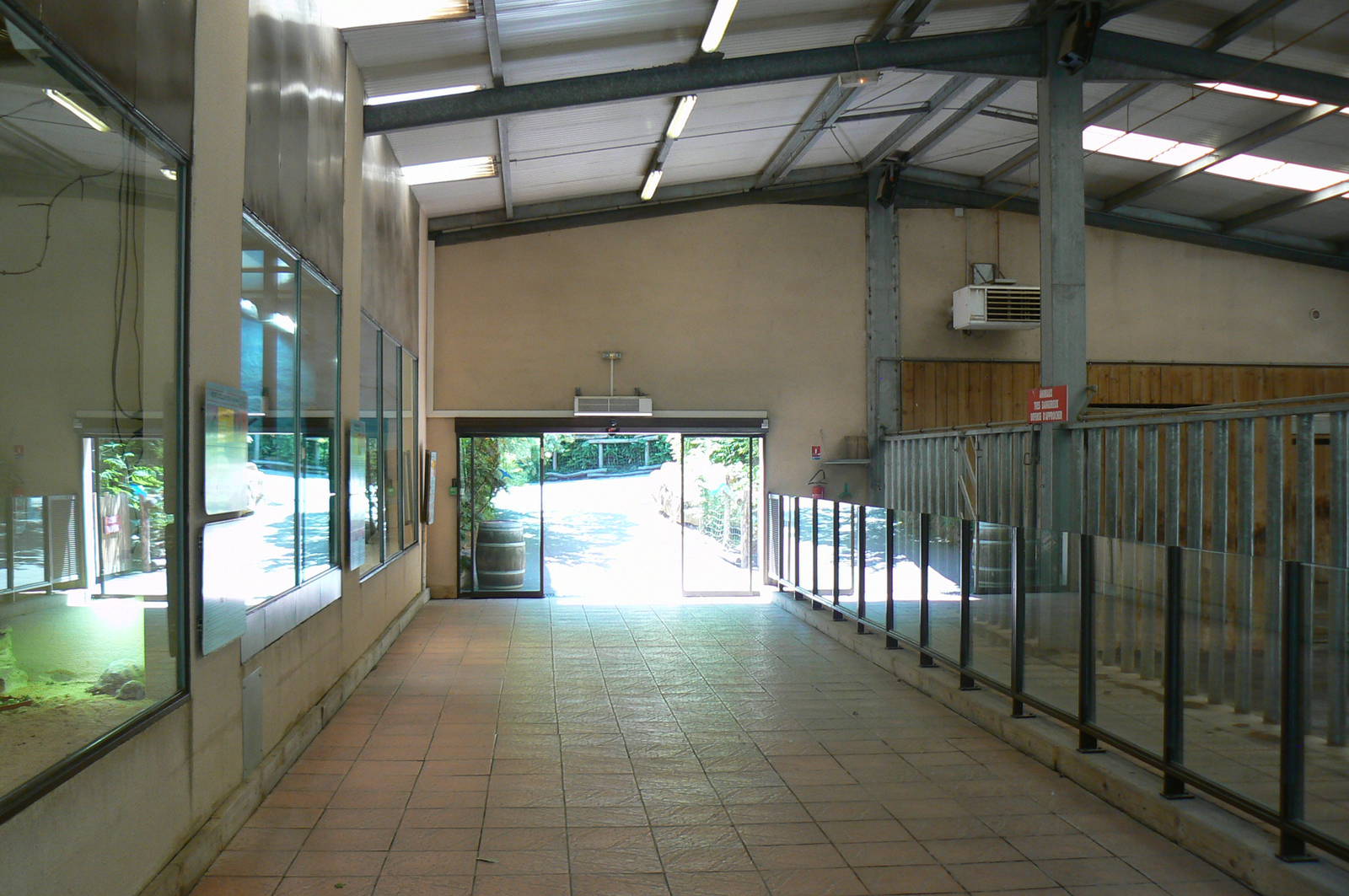 Southern white rhinos exhibit - rhinos house