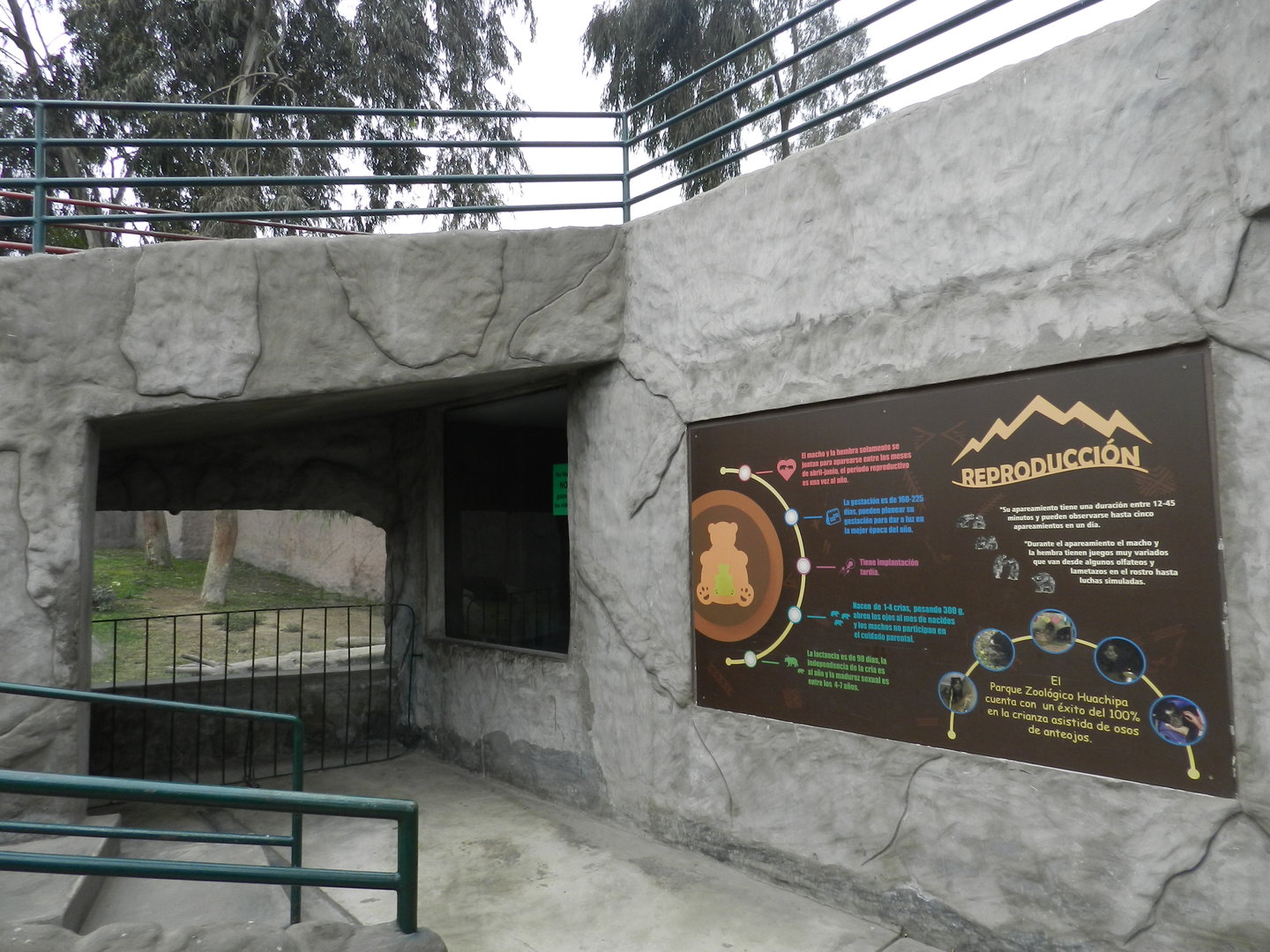 Spectacled bear complex (signage) - Parque Zoológico Huachipa