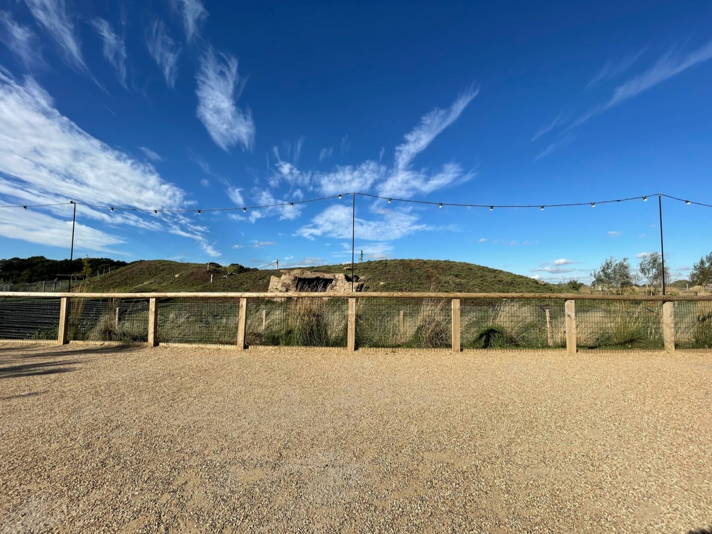 Spotted Hyena Enclosure at Yorkshire Wildlife Park (October 2021)