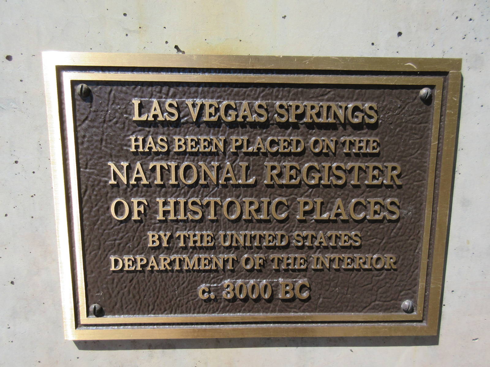 Springs Preserve (Nevada) - Historic Place Sign