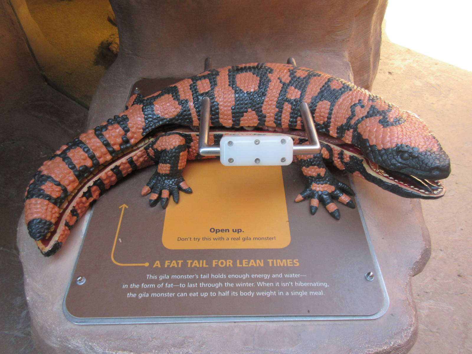 Springs Preserve (Nevada) - Super Cool Banded Gila Monster Sign!