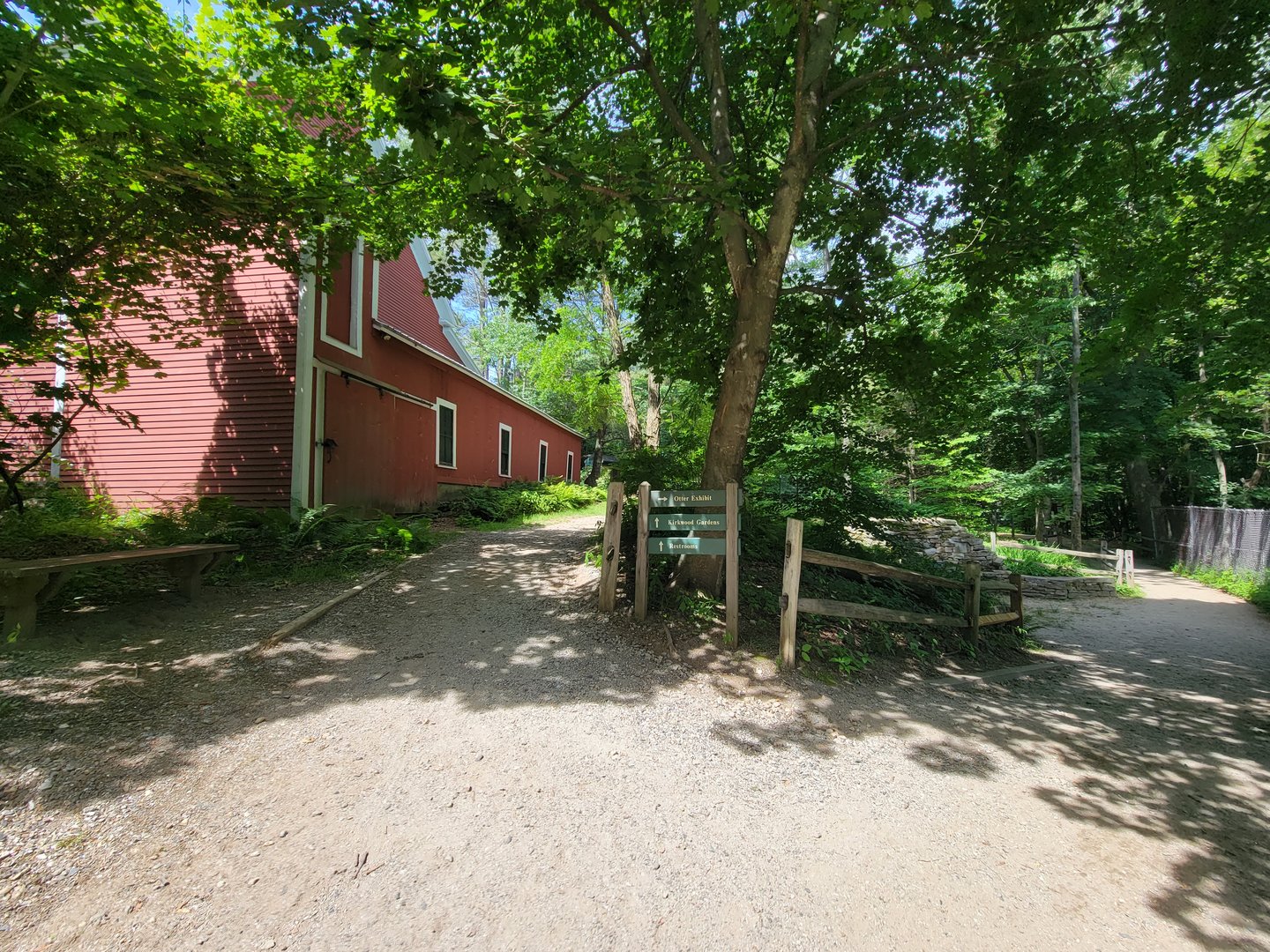 Squam Lakes NSC, 7/22 - Red barn, exit to Kirkwood Gardens