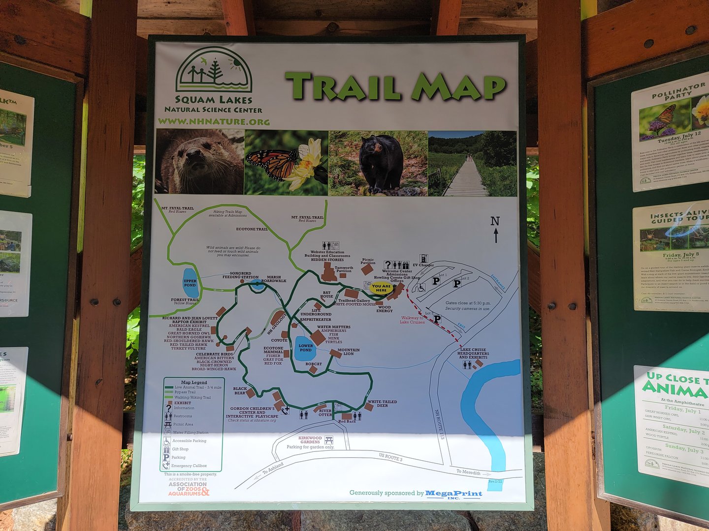 Squam Lakes NSC, 7/22 - Trail map