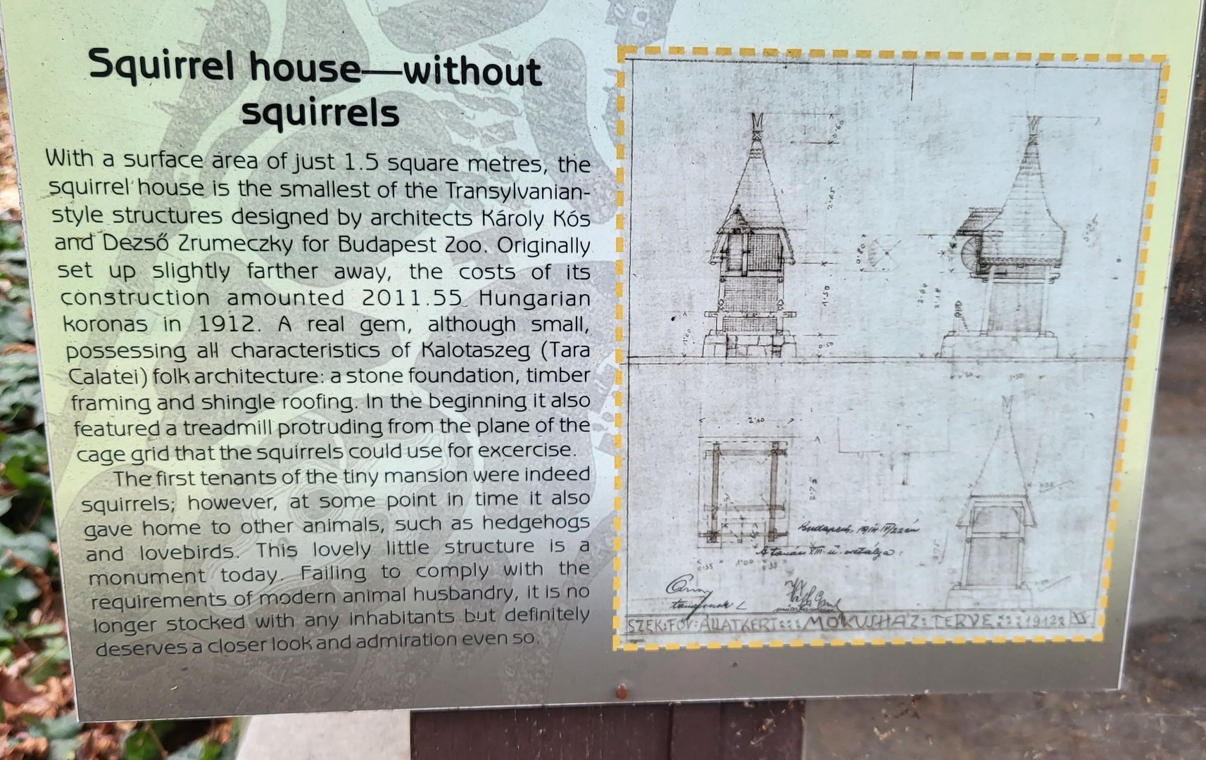 Squirrel House, Budapest Zoo, Hungary.