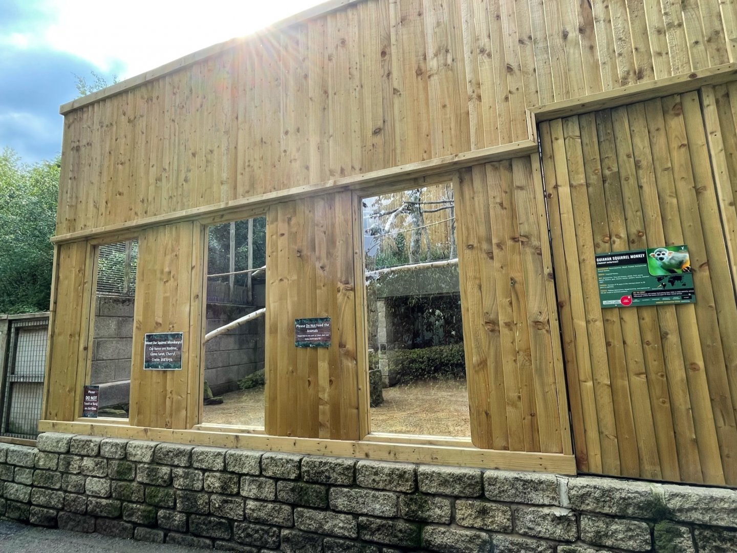 Squirrel Monkey Enclosure at Ponderosa Zoo (July 2021)