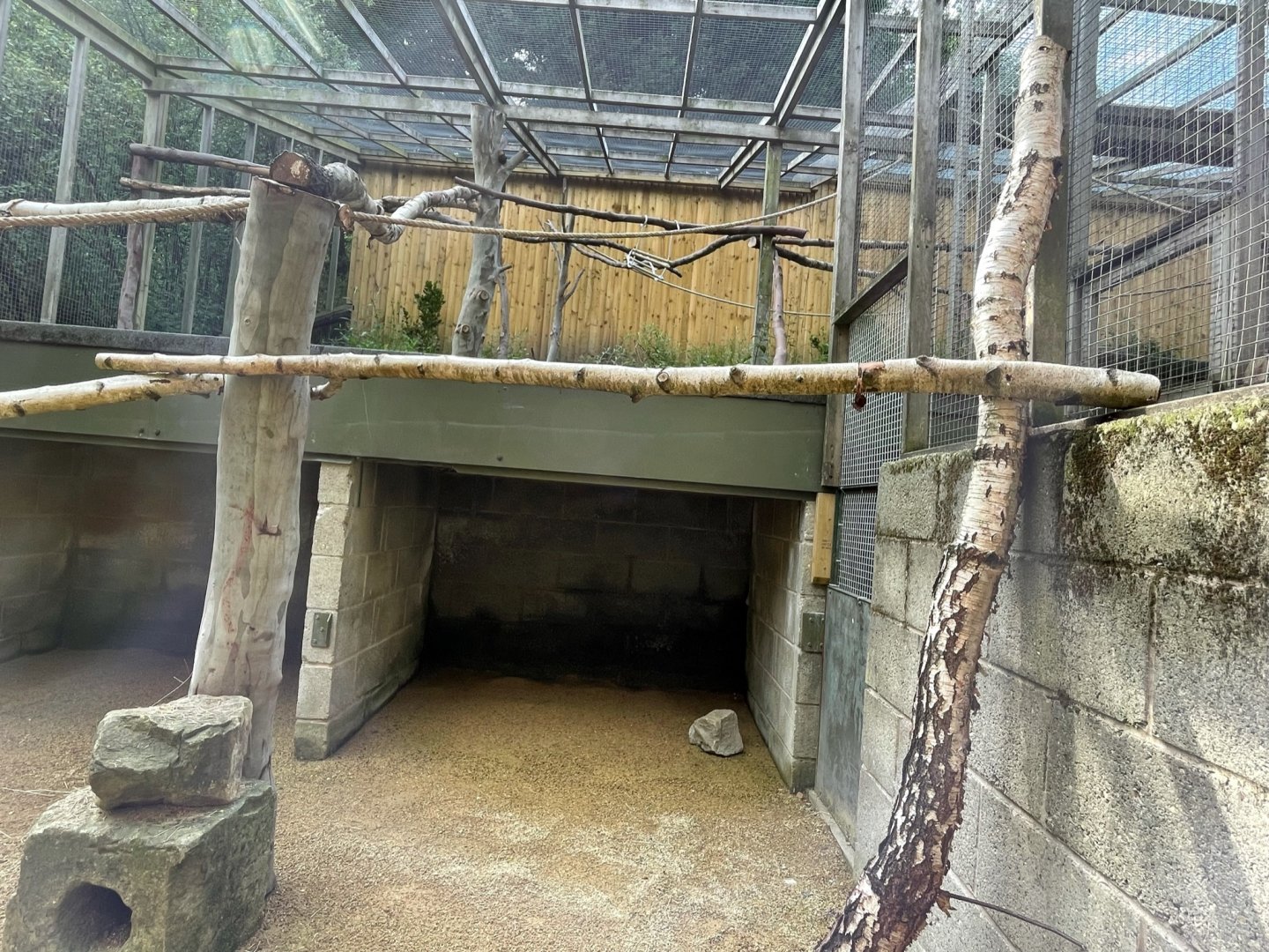 Squirrel Monkey Enclosure at Ponderosa Zoo (July 2021)