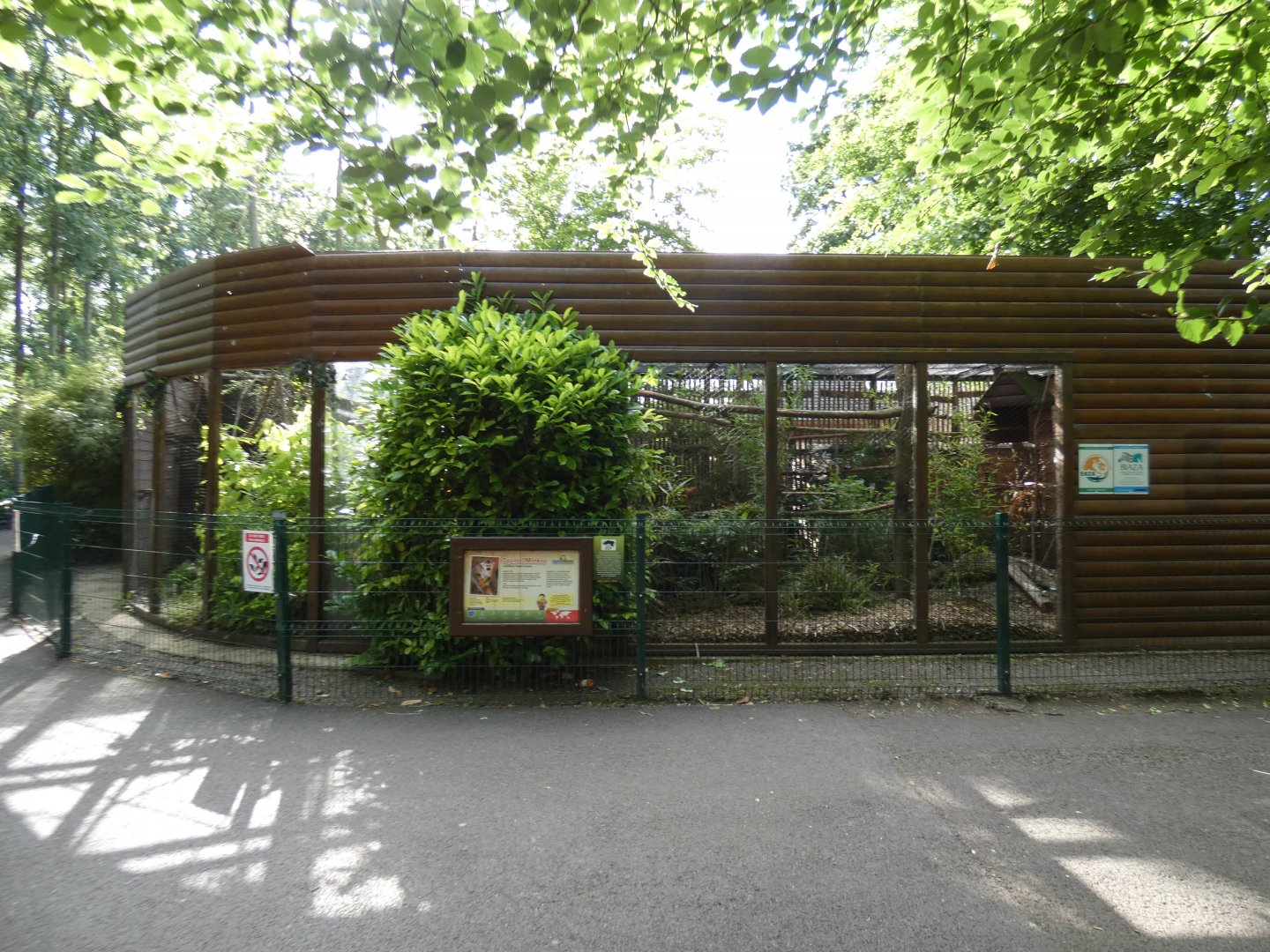 Squirrel monkey enclosure