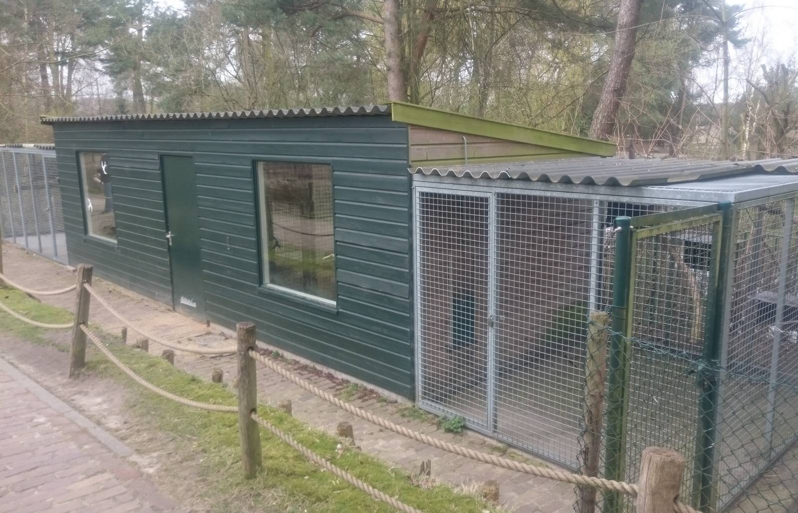 Squirrel monkey indoor enclosures