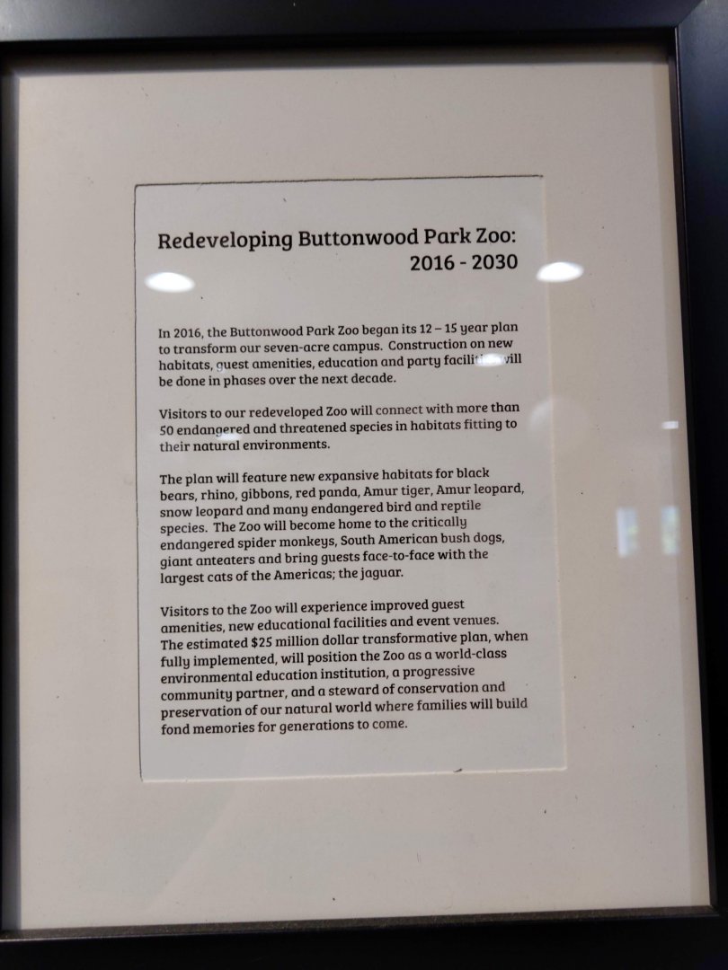 Statement next to zoo master plan