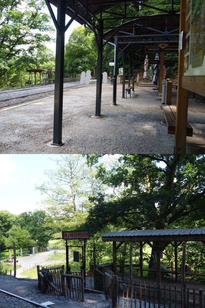 Station of the train back to the Dry Hamptay starting area, 2020-07-12
