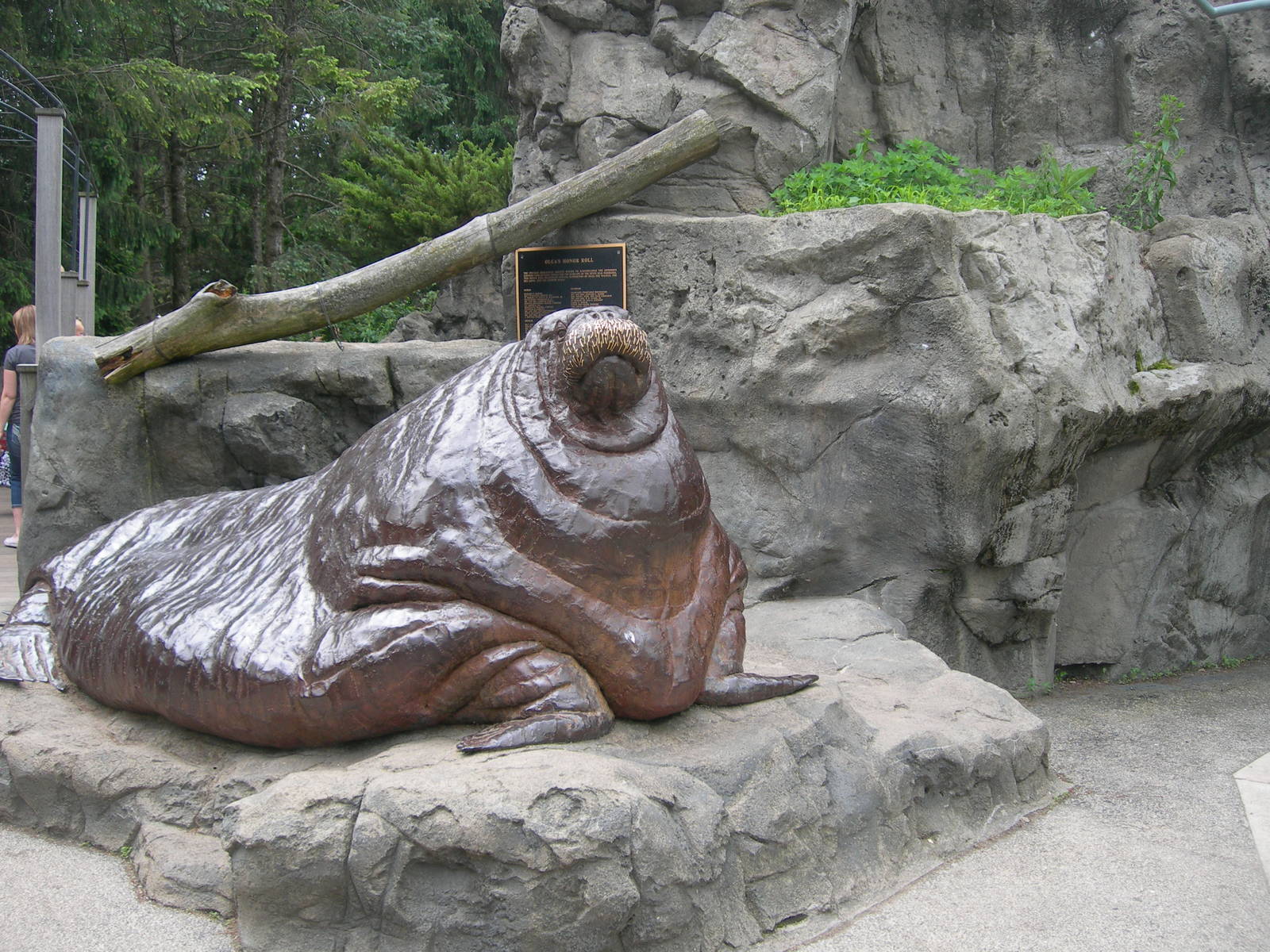 Statue of Olga the Walrus (A former resident at the zoo)