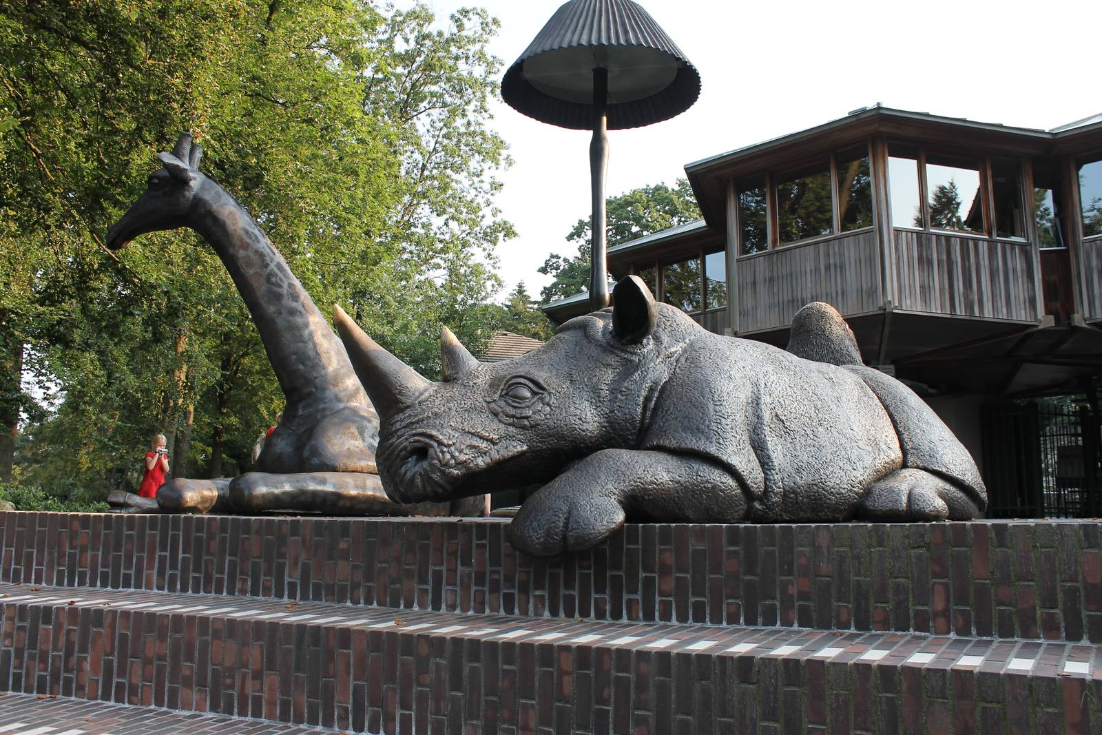 Statues in front of entrance