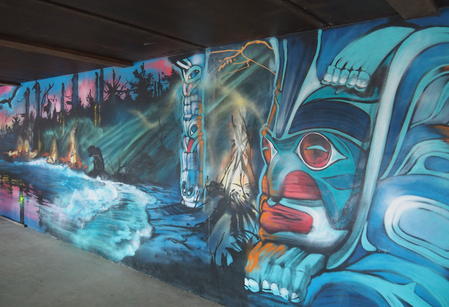 Steller's sea lion underwater viewing area mural, 2022-06-28