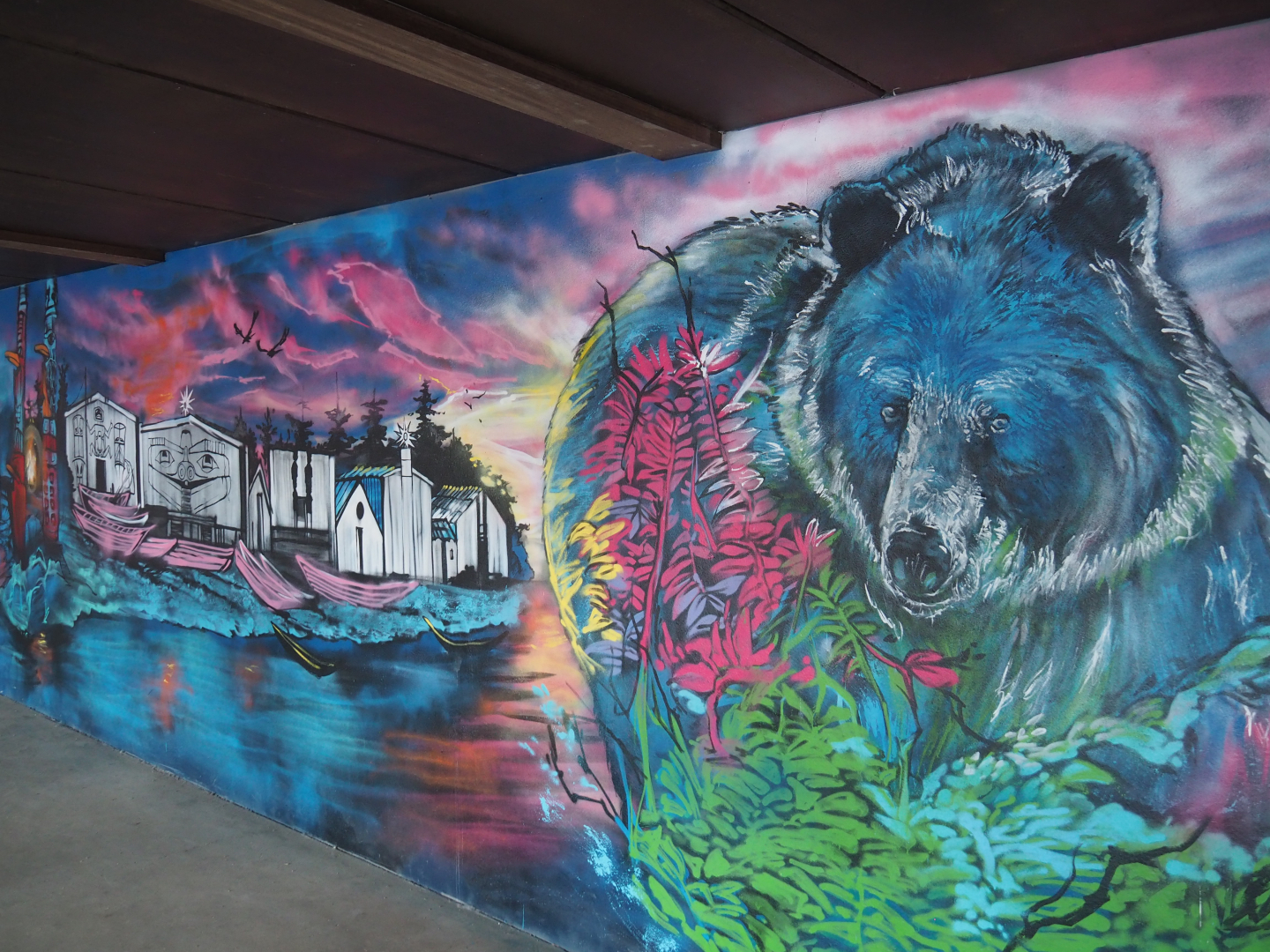 Steller's sea lion underwater viewing area mural, 2022-06-28