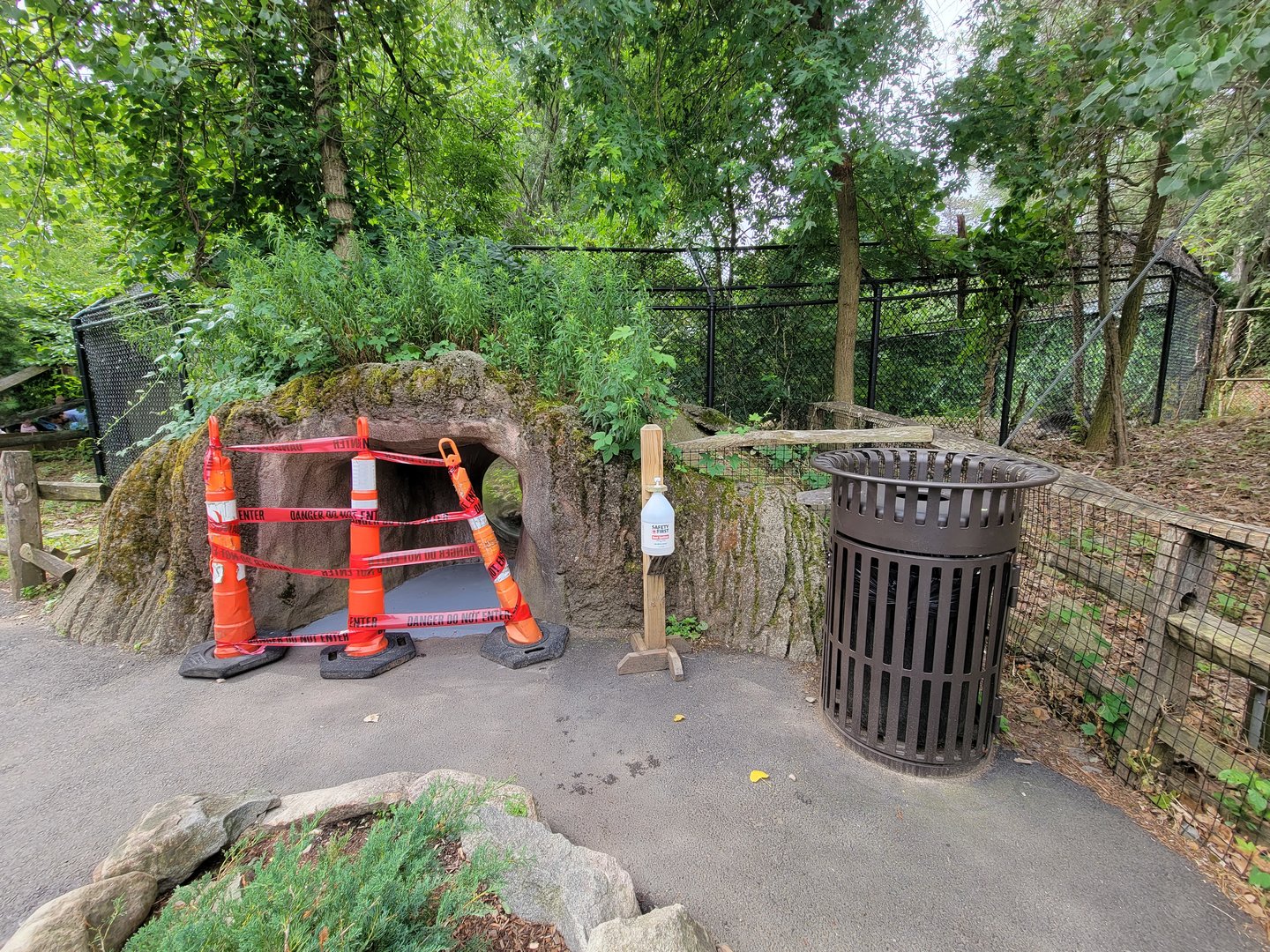 Stone Zoo 7/22 - Closed children's tunnel to view the peccary