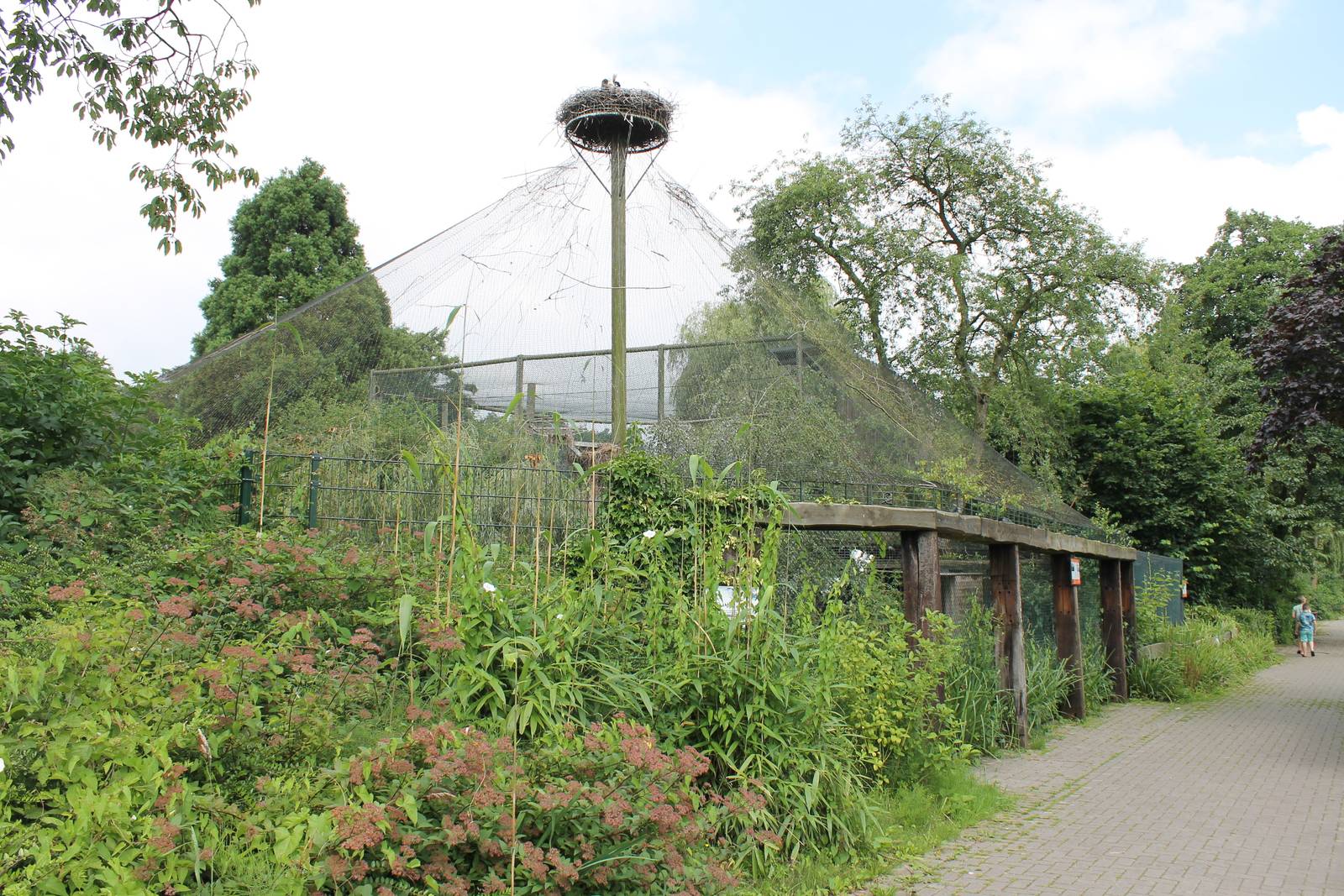 Stork and heron aviary