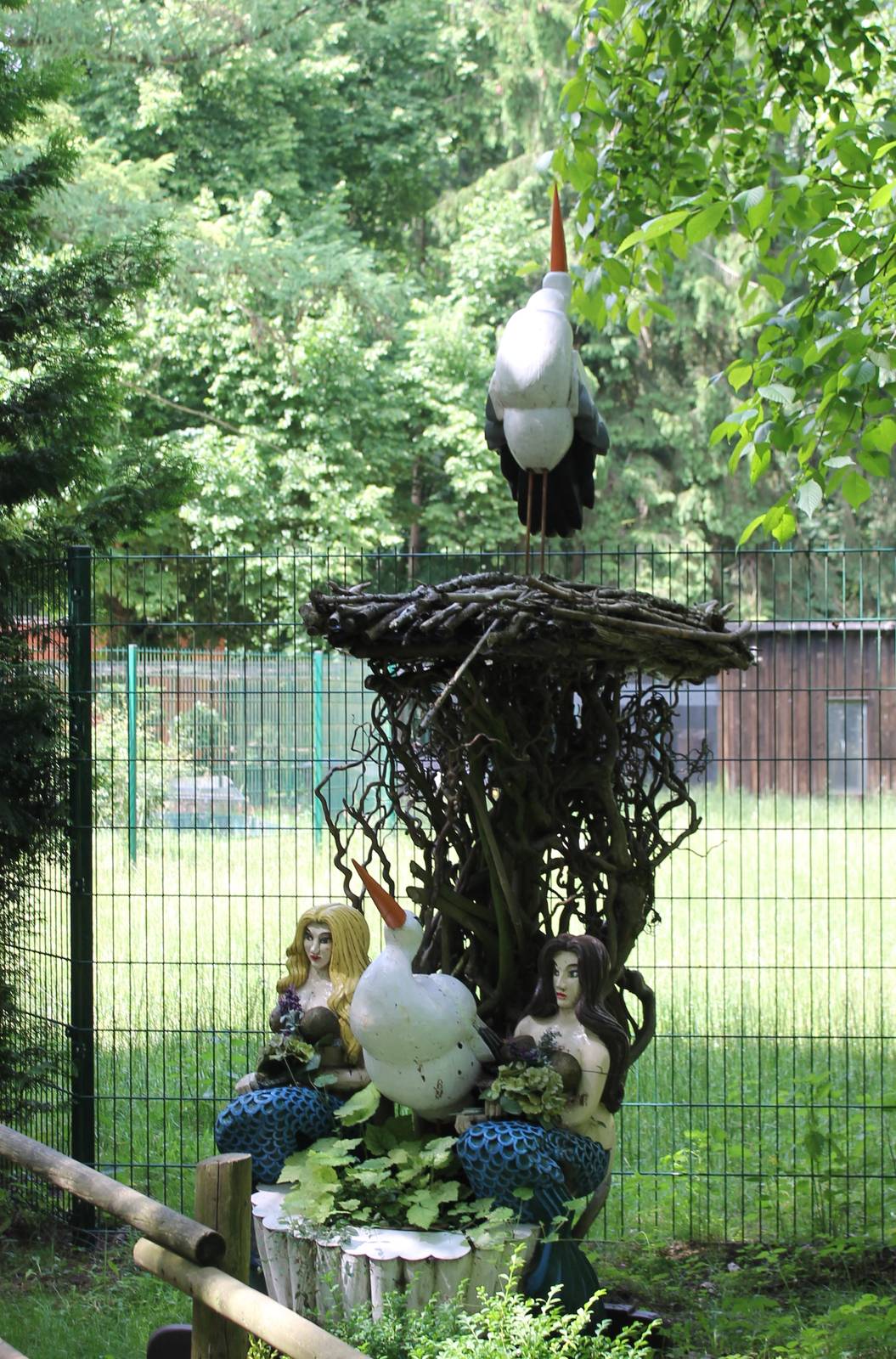 Stork statue