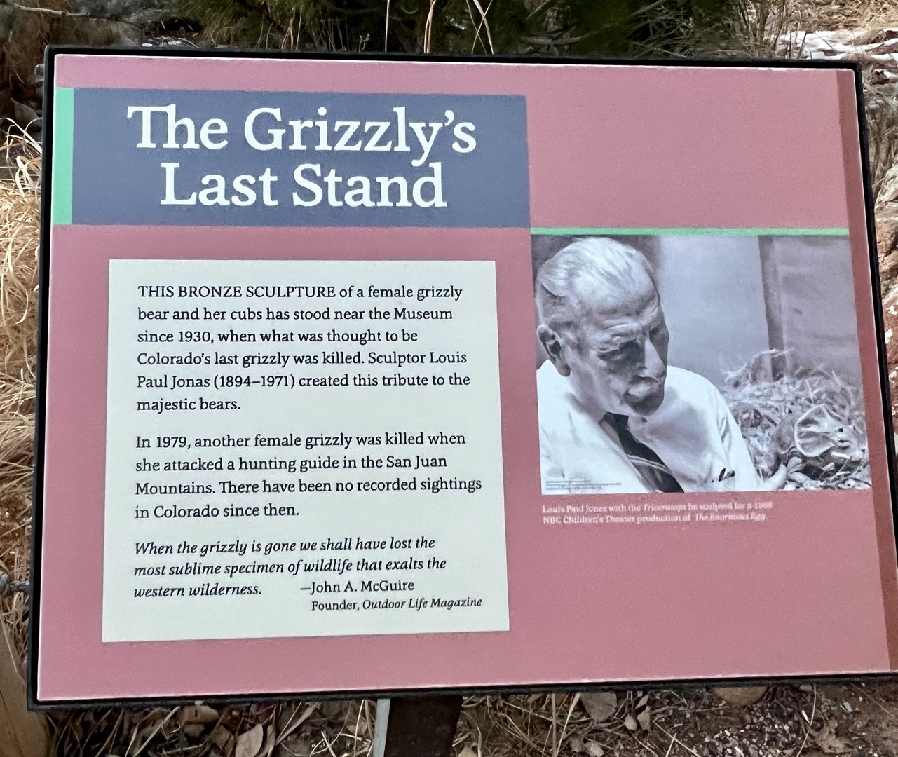 Story behind the Grizzly Statue