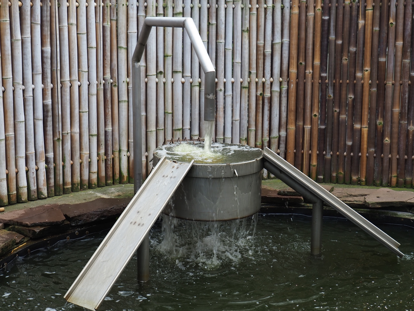 Strange contraption in the Asian-small clawed otter exhibit, 2019-04-06