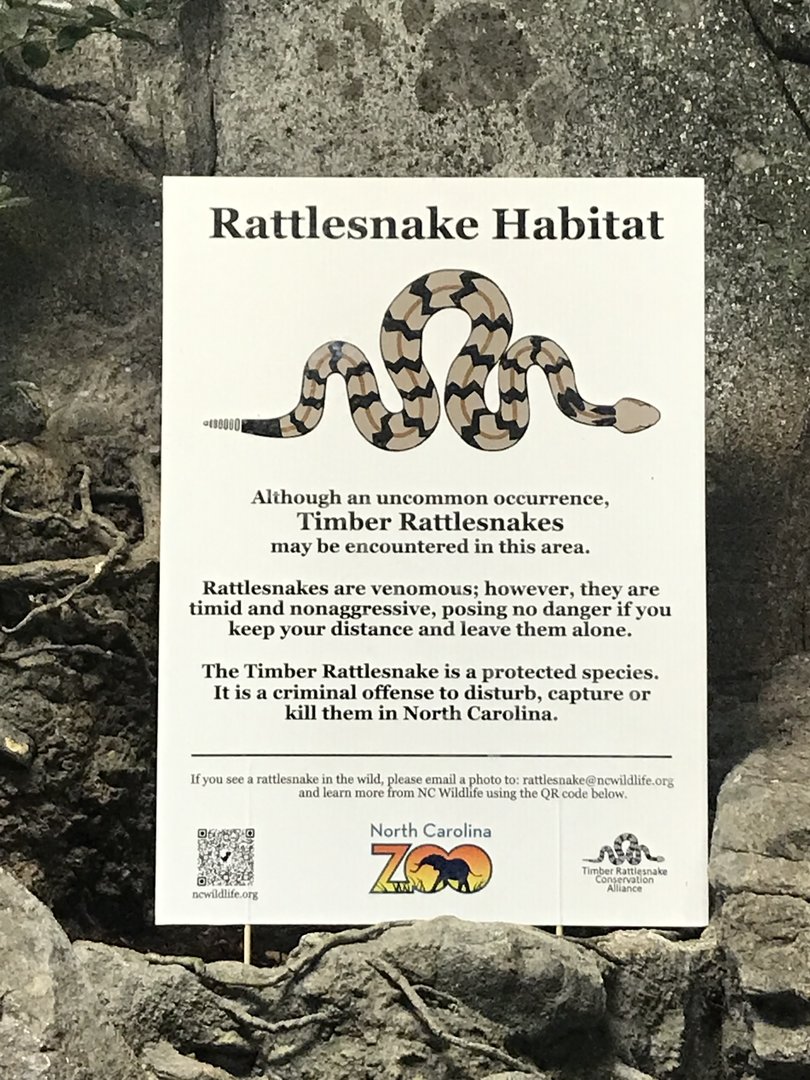 Streamside: New sign in Timber Rattlesnake Habitat