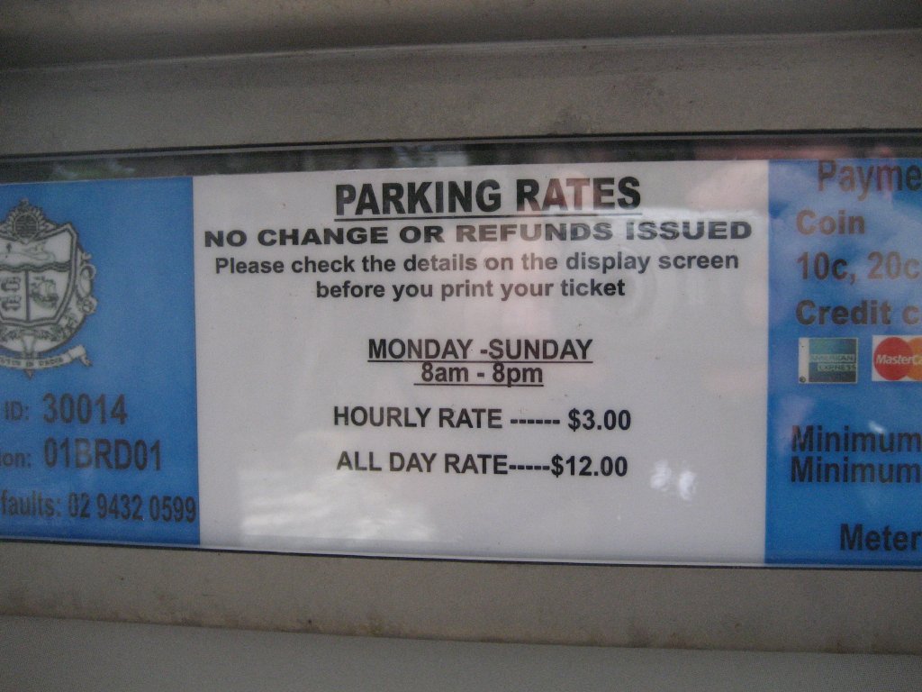 Street Parking fees