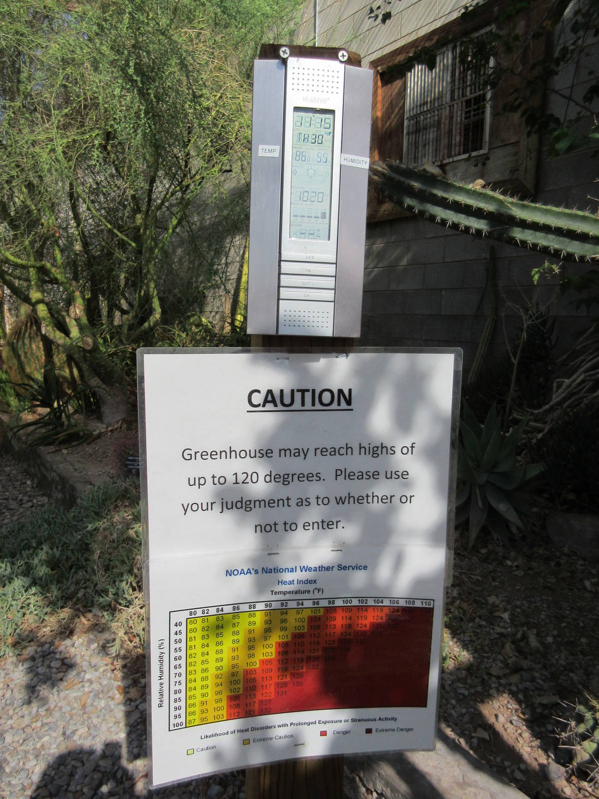 Succulents of the World Building - Warning Sign