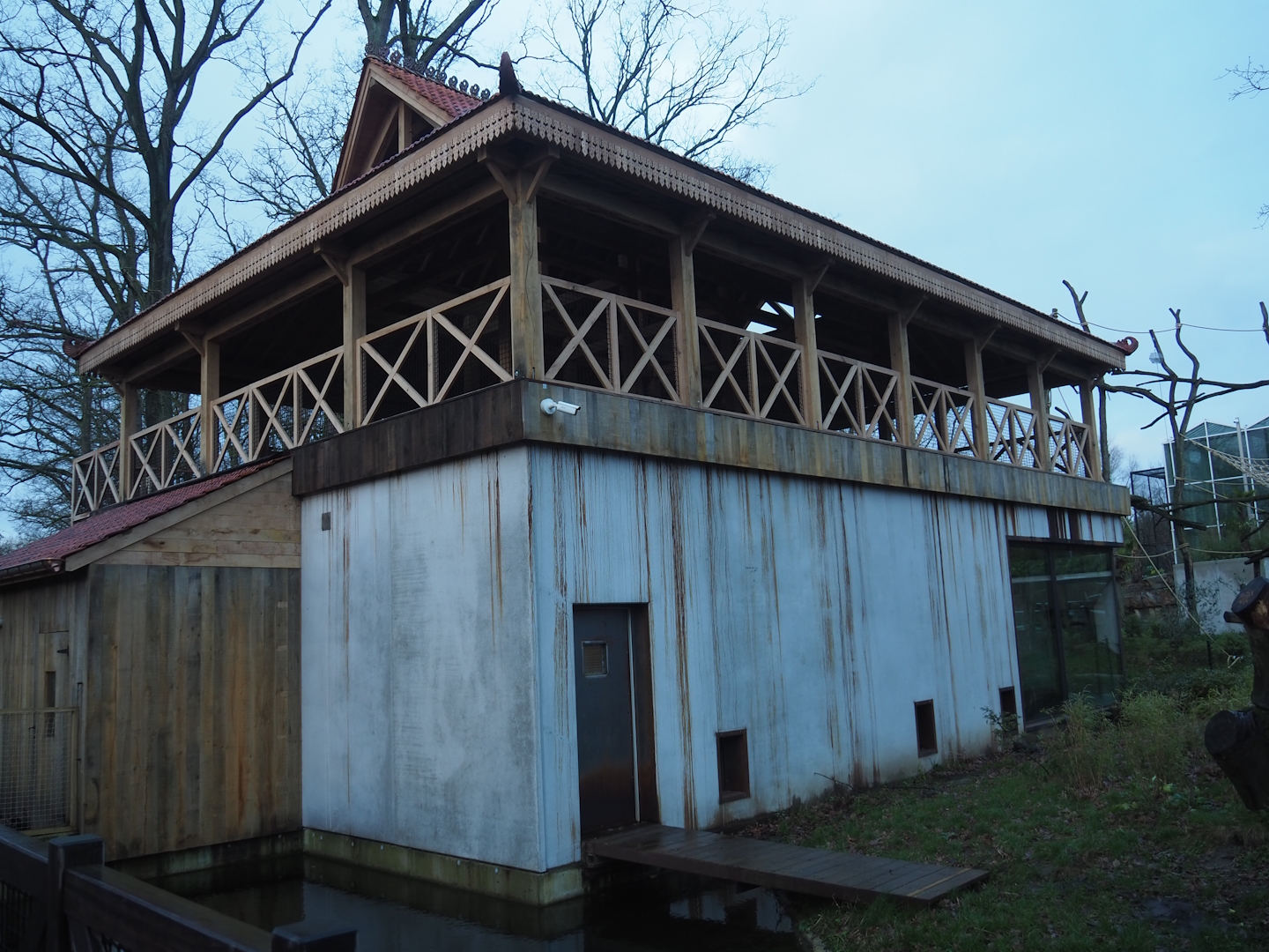 Sulawesi crested macaque house with new viewing area on top, 2024-01-01