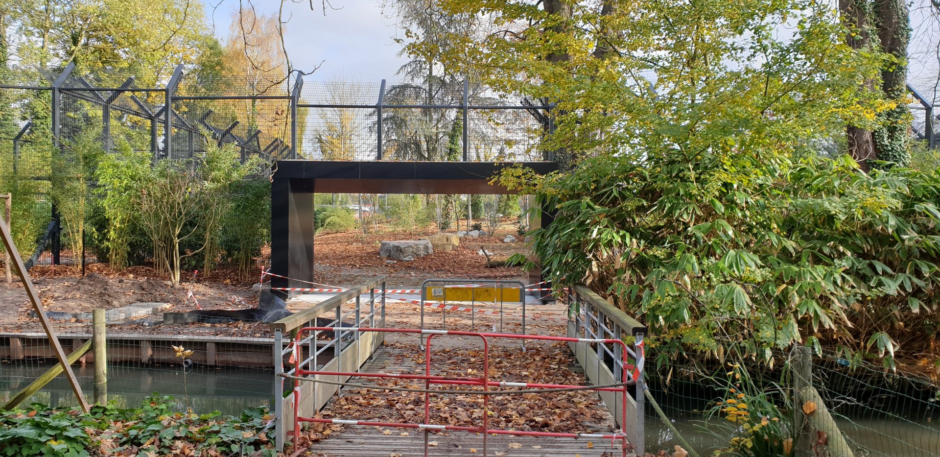 Sumatran tiger enclosure under construction