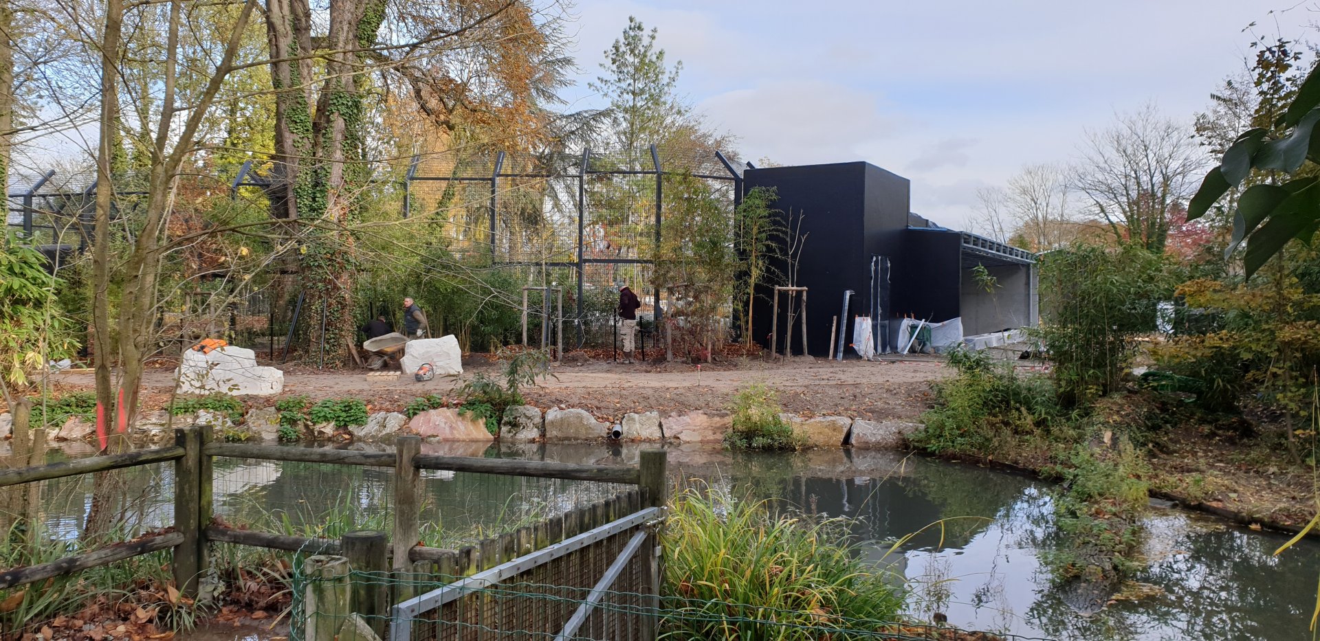Sumatran tiger enclosure under construction