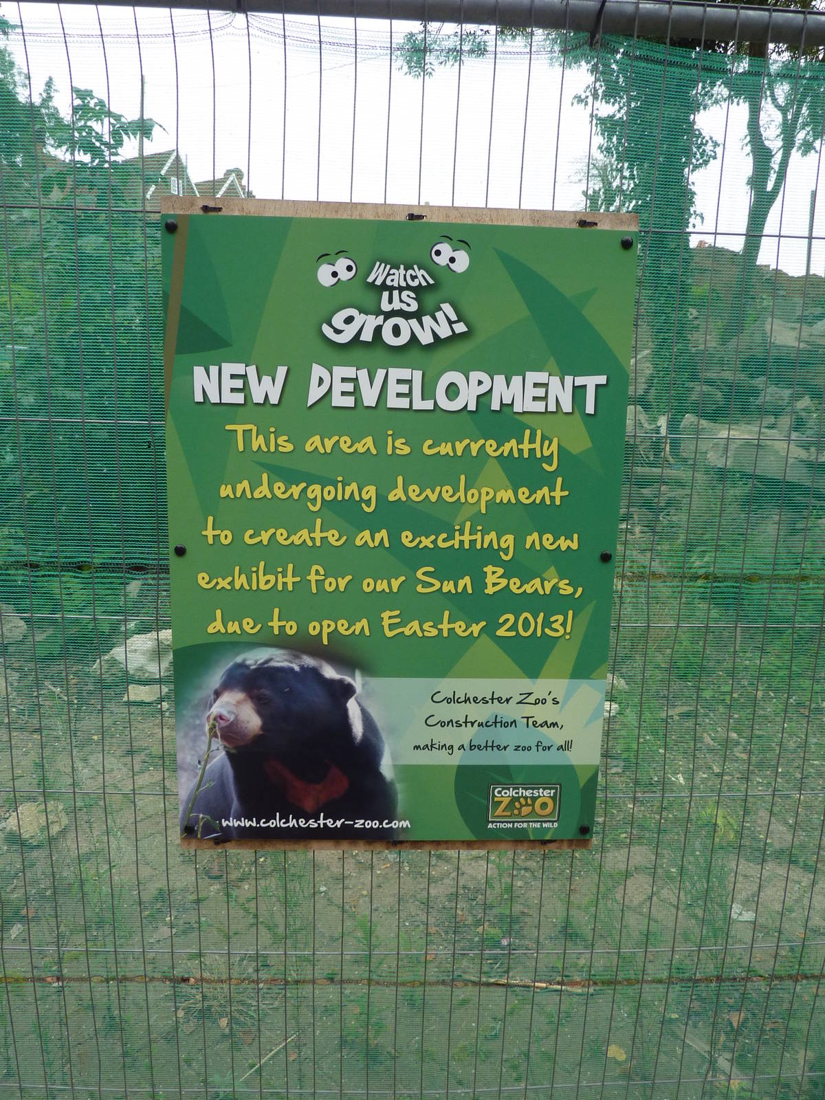 Sun bear enclosure sign - 24th August 2012.