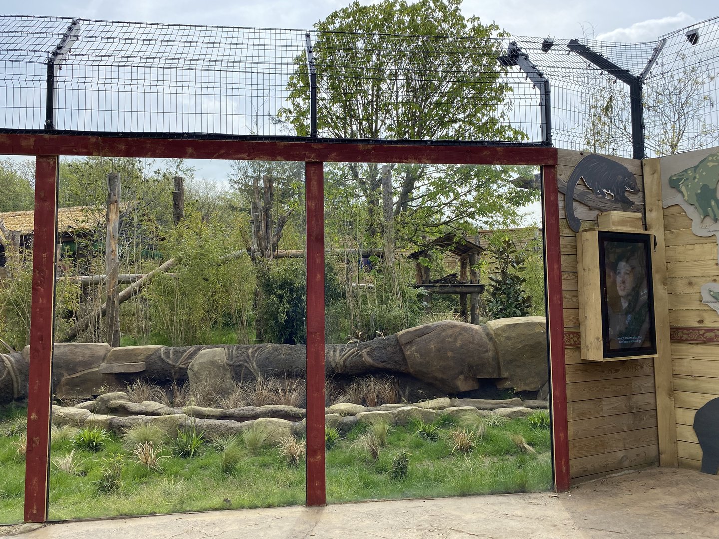 Sun bear enclosure with otter run PWP