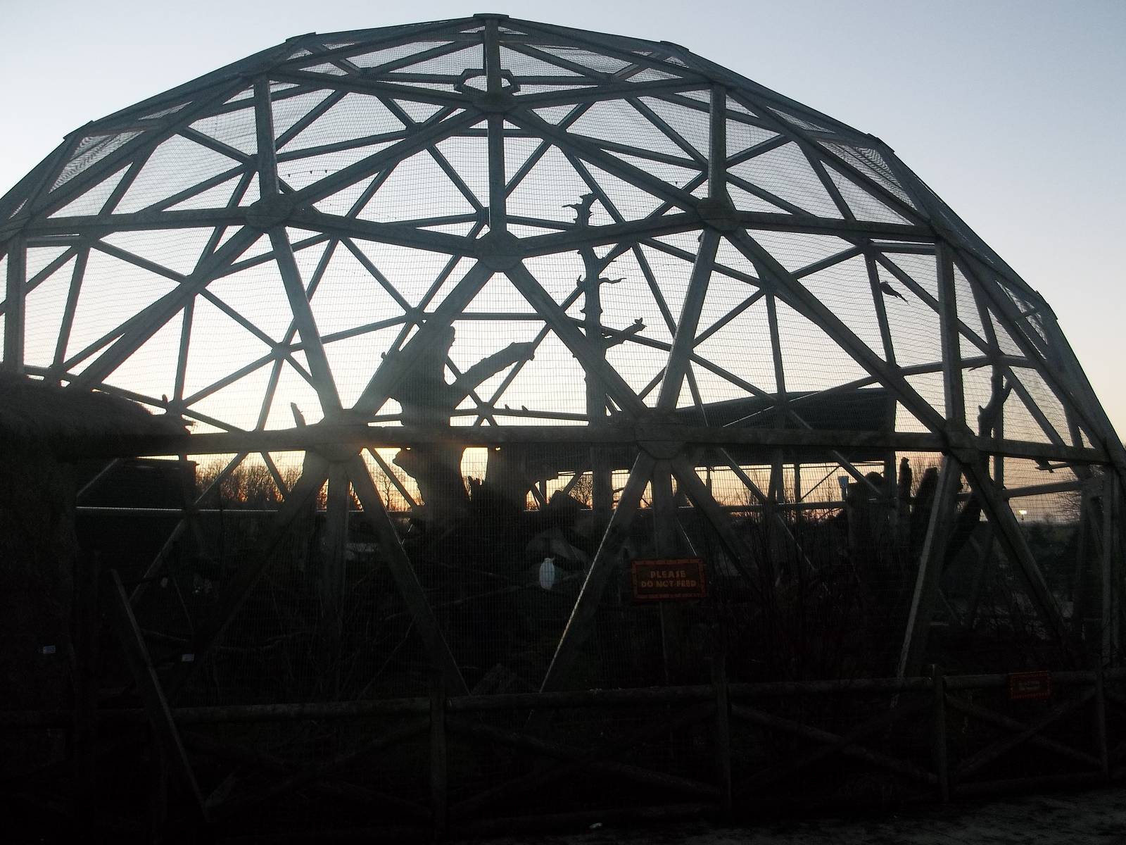 Sun setting behind the Parrotsphere, 2nd January 2015