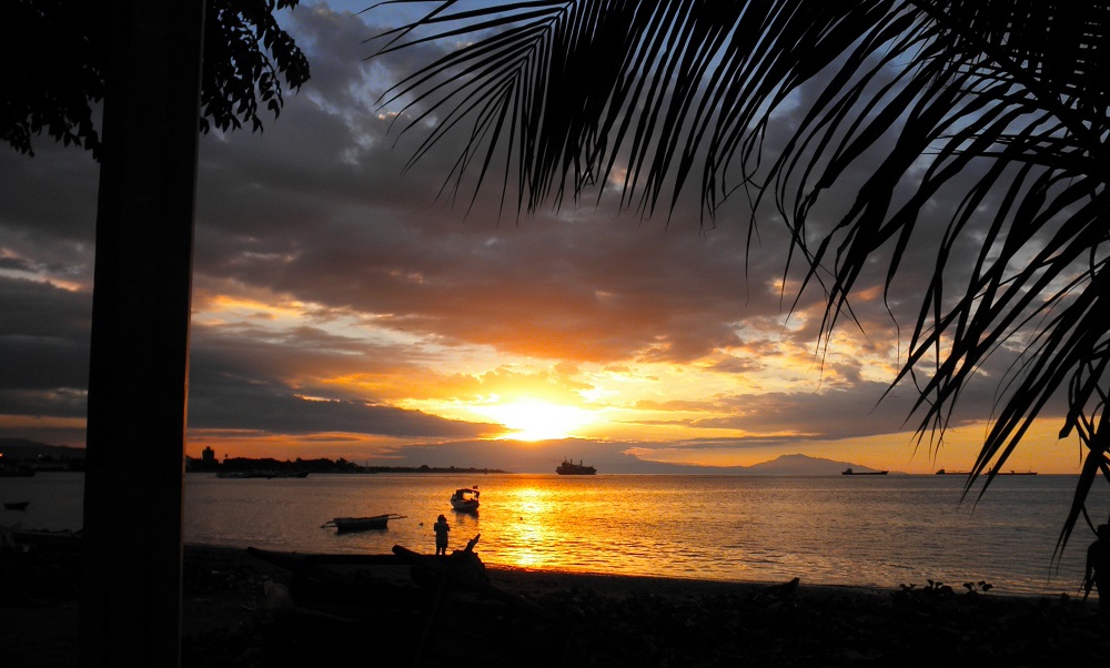 Sunset. Dili harbour.  Timor Leste