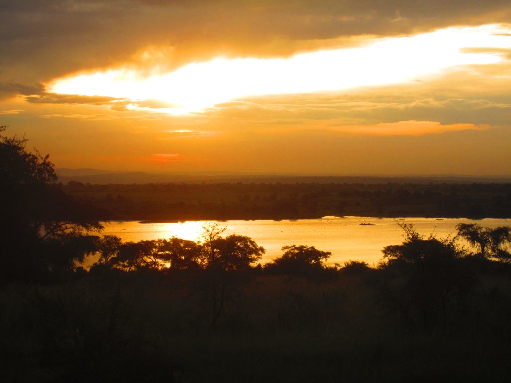 Sunset over Lake Albert