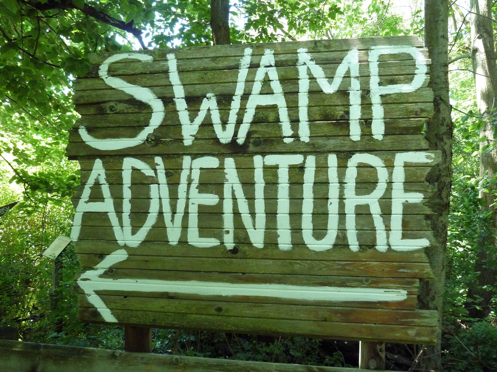 Swamp Adventure Sign - 0.8 Mile Nature Walk