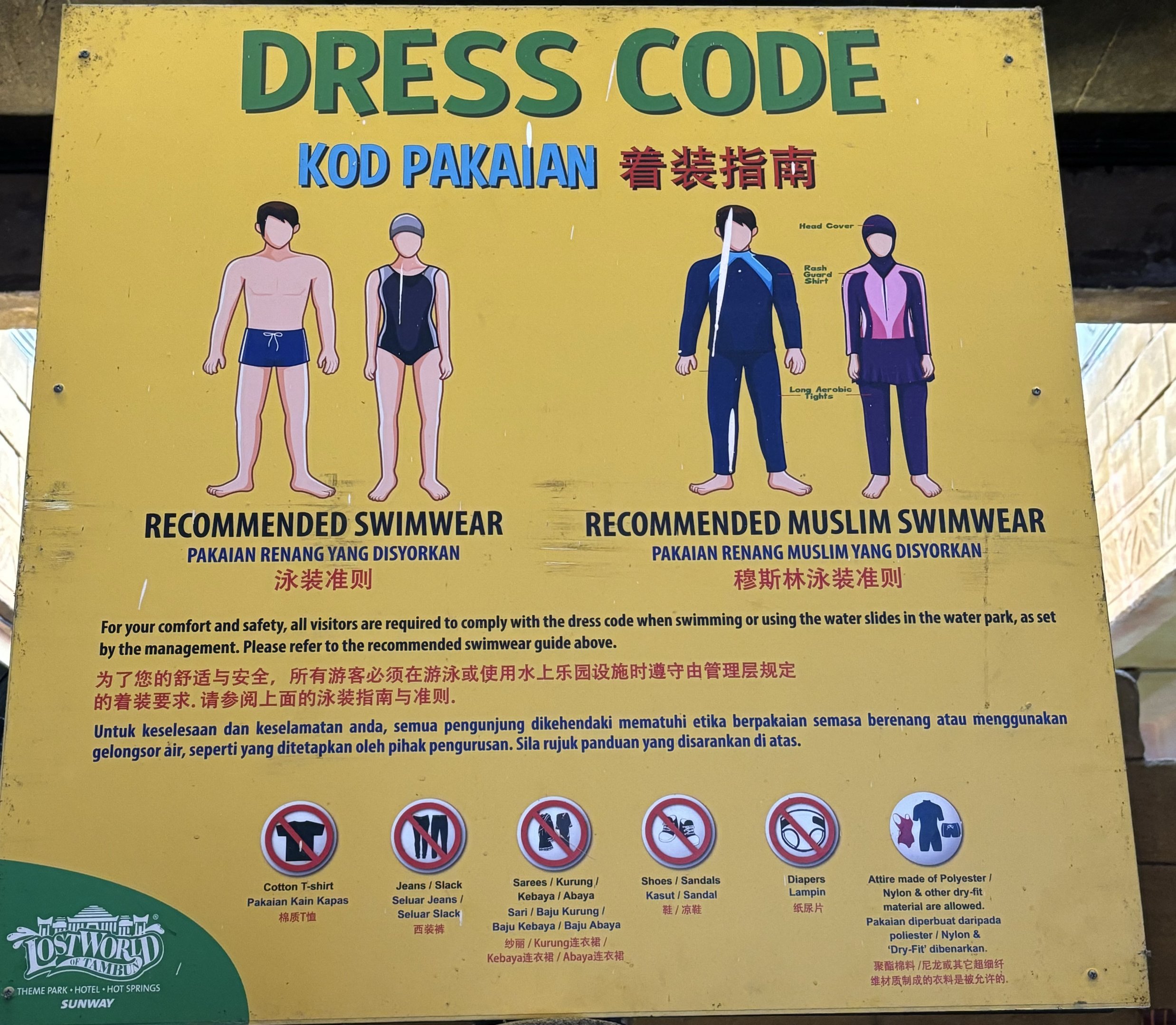 Swimming Pool Sign - Lost World of Tambun