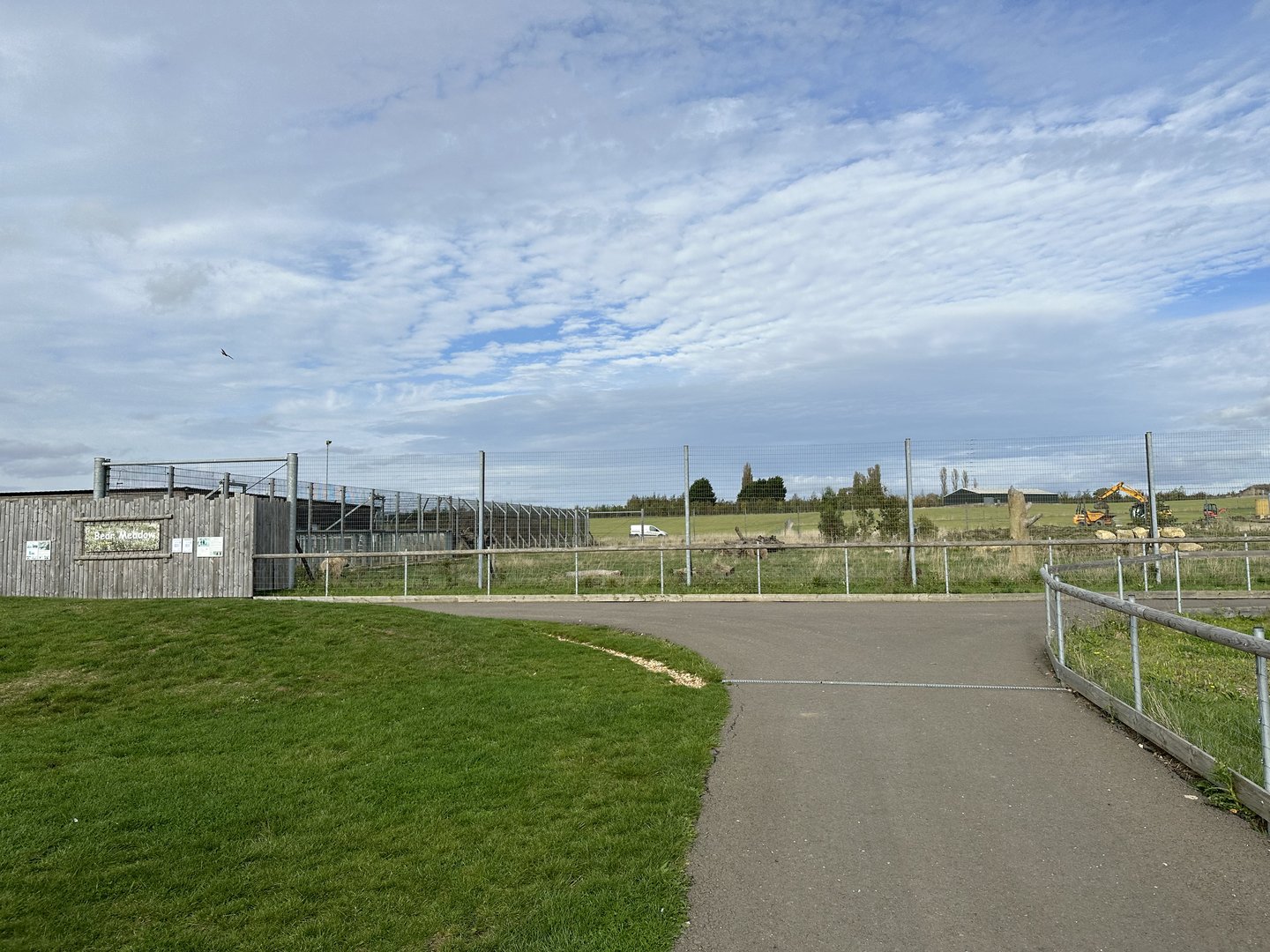 Syrian Brown Bear Enclosure at Hamerton Zoo Park (October 2023)