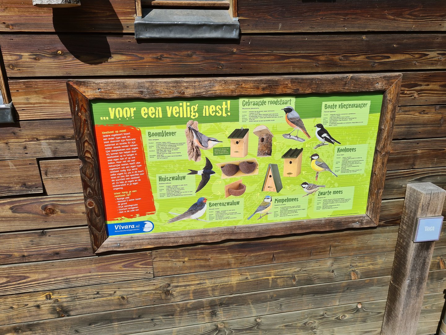 Taiga - Bird house signage